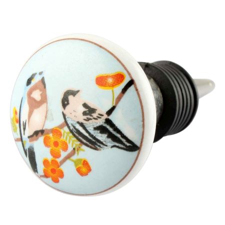 Multicolor Bird Ceramic Wine Stopper Online